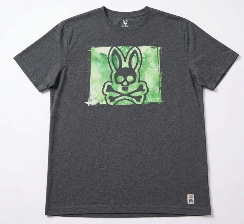 Psycho Bunny Men's Marcus Bunny Graphic Short Sleeve T-Shirt
